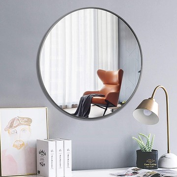 鋁框鏡系列-圓鏡-太空灰 60x60cm