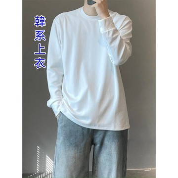 男士針織外套 秋冬新款加厚假兩件毛衣外套 圓領長袖休閒寬鬆開衫 韓版潮流上衣