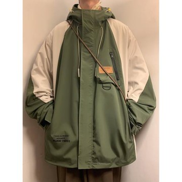 美式機能工裝外套男潮牌復古拼接登山夾克春秋防風防水戶外沖鋒衣