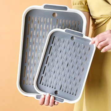 瀝水盤家用客廳雙層托盤長方形茶盤水果盤創意瀝水籃瀝水架茶盤 小紅書同款