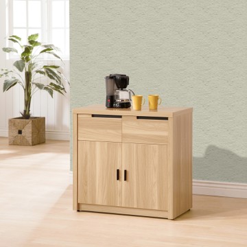 凱曼 亞可2.7尺木紋餐櫃收納櫃