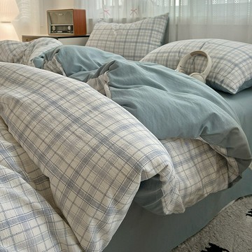 A類原麻亞麻提花床上四件套超柔親膚裸睡宿舍三件套高密親膚被套4