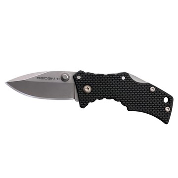 COLD STEEL Micro Recon 1 冷鋼折刀 Spear Point 迷你型 4116鋼  1支  黑色 + 銀色