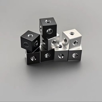 【台灣出貨】直角M3鋁合金正方塊亞克力連接固定橋架接頭三通六面螺母方形接頭【促銷】