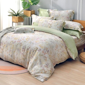 Abelia 800織天絲 兩用被床包組 防蹣抗菌 吸濕排汗 雙/加/特 花影溶月 格蕾寢飾