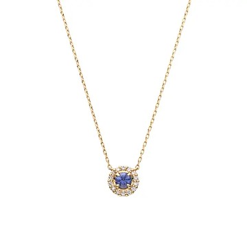 藍寶石環鑽項鍊