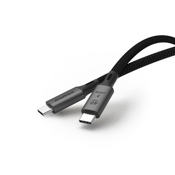 MOMAX Elite 240W USB4 40Gbps 高速編織傳輸線 1m