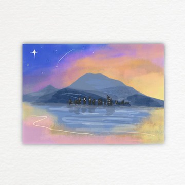 明信片-淡水夕陽