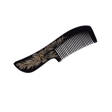 天然水牛角梳 – 手工抗靜電細齒梳，專為女性設計