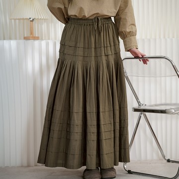 百褶大裙襬長裙535943