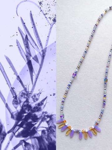 淡紫色捷克串珠夏日唯美風項鏈
