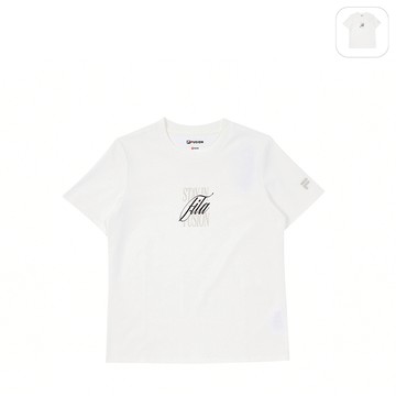 【FILA】女性 短袖 圓領T恤-白色 5TEZ-1831-WT