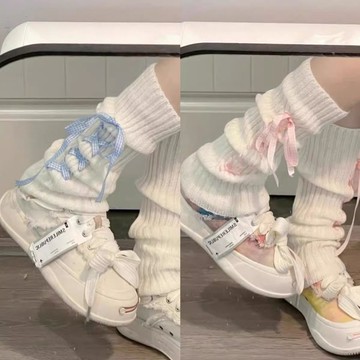 【砂糖夢境】綵帶襪套女夏季堆堆襪jk小腿套制服中筒堆堆襪子保暖襪y2k短筒襪
