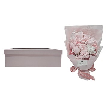 19朵香皂花 無提袋 盒裝(38 x 20 x 12cm) 300g  櫻花粉  1盒