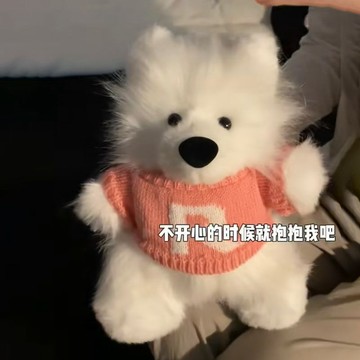 🗣️【可錄音薩摩耶DIY材料包】自制說話狗狗玩偶 台灣出貨 毛絨公仔手作 錄音互動 情感禮物