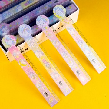 現貨《文具用品WG5】15cm卡通直尺 獨角獸 兒童學習用品 ♥ 可愛動物 15cm量尺 小學生 文具 卡通尺 漫畫直尺