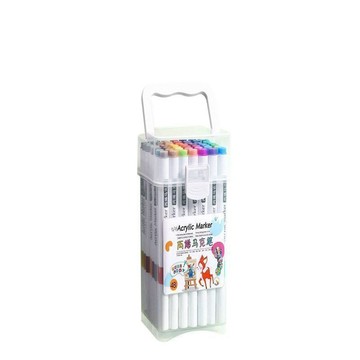 🔥桃園出貨🔥 開學用品 正版丙烯馬克筆 12色學生美術專用馬克筆 12色幼兒園防水不透紙彩筆hlj