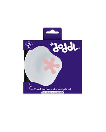 英國doddl秒拾餐具-人體工學兒童學習餐具 碗有引力秒吸餐碗-乾燥玫瑰粉★衛立兒生活館★5060460120835