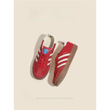 真皮復古紅色德訓鞋女2025新款爆款內增高休閑板鞋運動厚底阿甘鞋