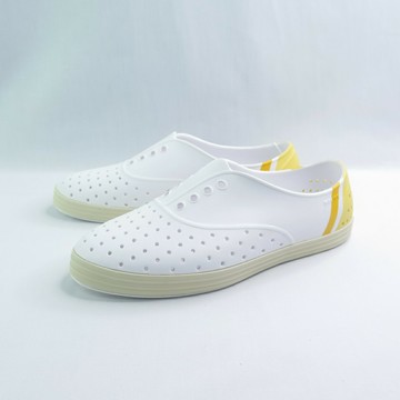 Native JERICHO 女款 F00002619282 洞洞鞋 修身鞋 貝殼白/橘黃【iSport愛運動】
