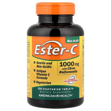 American Health, Ester-C®，含柑橘生物類黃酮，1,000 毫克，120 粒素食片