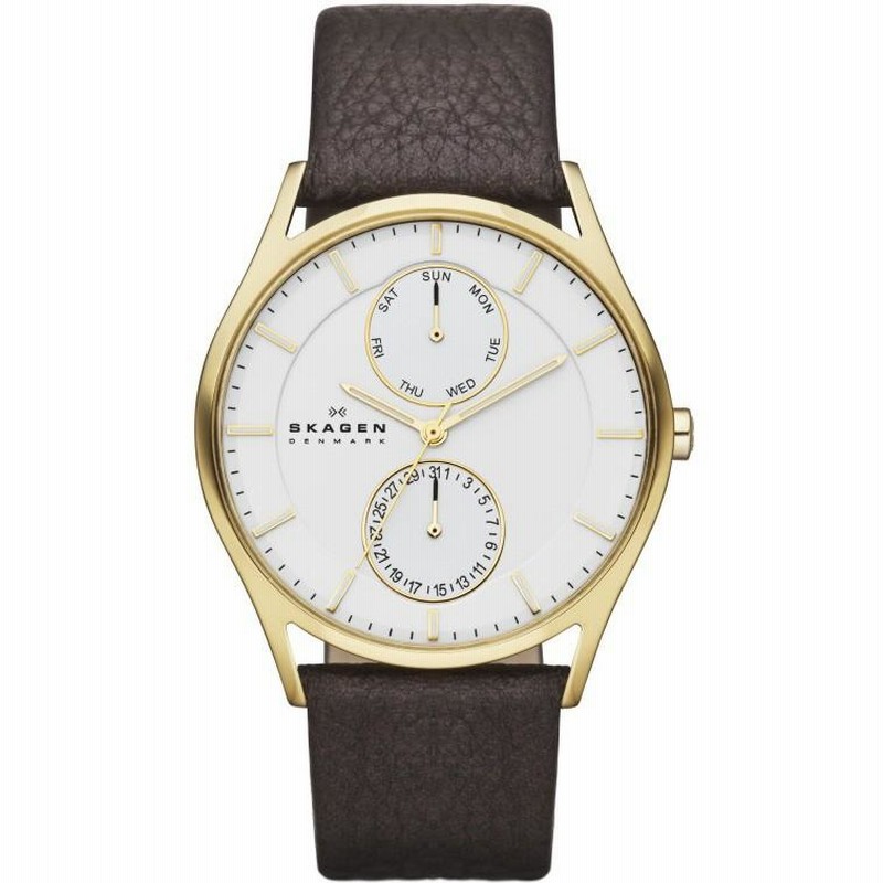 ☆SKAGEN スカーゲン skw6066 Holst ホワイトダイヤル レザー SKW6066 