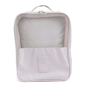 加大加厚大容量旅行鞋子收納袋 防水材質 可套拉桿箱  370 x 260 x 200mm  米白色