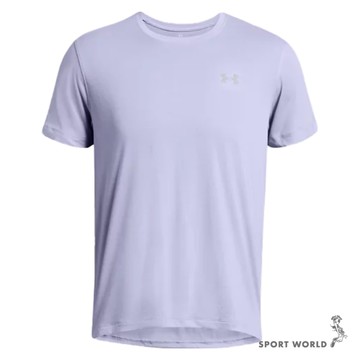 Under Armour UA 短袖上衣 男裝 排汗 反光 歐規 紫【運動世界】1382582-539