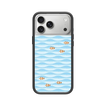 iPhone 17 Pro Max Mod NX -邊框背蓋組合 (相機按鈕) 黑 - Ocean Collection: Let's Sea 海洋系列：一路向海 - 海波交響（小丑魚）