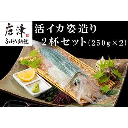 ふるさと納税 活イカ姿造り2杯セット! 鮮度抜群 捌きたて瞬間冷凍 いか活造り 刺身 簡単 呼子 ギフト 佐賀県唐津市