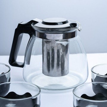 優樂悅~玻璃茶壺茶水分離泡茶壺大容量分離器過濾網防爆功夫泡茶壺套裝手沖壺 茶壺