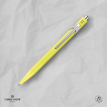 客製化刻字【CARAN D’ACHE 卡達】849 霓虹黃限量版原子筆（原廠正貨)