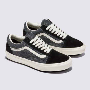 Old Skool 丹寧灰色棋盤格滑板鞋