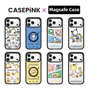 Magsafe磁吸CASEPiNK三麗鷗布丁狗17Pro手機殼帕恰狗Air適用iPhone16Promax亞克力蘋果15防摔14少女保護套新