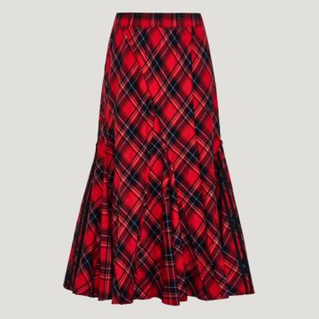 【adidas 愛迪達】 V-DAY 格紋長裙 女 - Originals KT6382