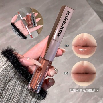 【臺灣出貨🔥】雙頭唇釉 唇釉 雙頭唇釉 鏡面唇釉 霧面唇釉 鏡面+啞光雙頭唇釉霧面唇泥水光唇油不沾杯不掉色口紅唇蜜唇膏