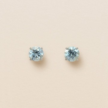 【Second Earrings】 鉑金海藍寶石耳環