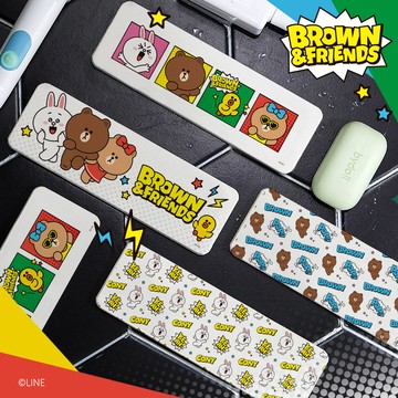 【收納王妃】LINE Friends 硬式珪藻土洗漱墊 漫畫風系列 洗漱墊 吸水墊 (24x8x0.9cm)