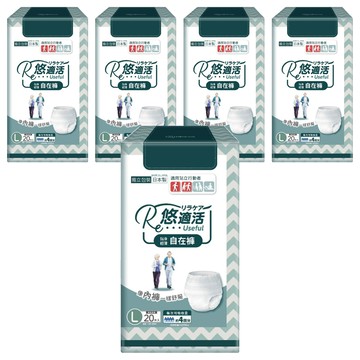RelaCare 悠適活 日本製造 長效瞬吸自在褲 600c.c.  5包  L  20片