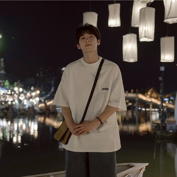 『癮品流行』隔日到！純棉100% 短袖男 S-3XL 印花短袖 寬鬆休閒風短袖 五分袖港風復古 男生上衣