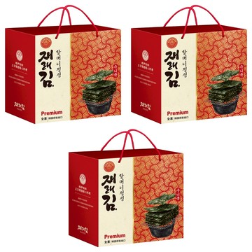 SUNI COOK 順伊奶奶 海苔原味禮盒 27g 3袋  81g  3盒