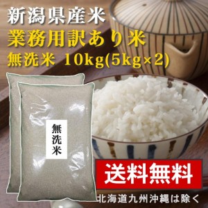 無洗米 10kg(5kg×2) 送料無料 新潟県産 お米 業務用 訳あり