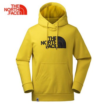 [ THE NORTH FACE ] 中性 情侶款 LOGO兜帽套頭長上衣 黃 / NF0A3GK3VB6
