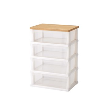 【日本天馬】日本製 55面寬木質頂版四層抽屜收納櫃-DIY