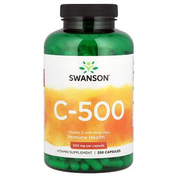 Swanson, C-500，玫瑰果維生素 C，250 粒膠囊