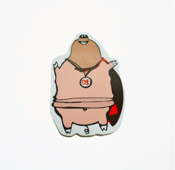 ( 飛天豬腹 ) Li-good - 防水貼紙、行李箱貼紙 -NO.114