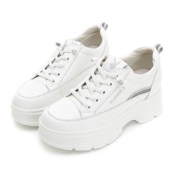 PLAYBOY話題指標真皮內增高老爹鞋-白-Y967111