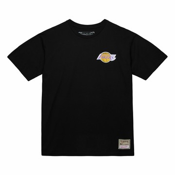 Mitchell & Ness SHOT CLOCK TEE LA LAKERS 黑色 短袖 MN25ATS14LAL [台灣現貨]