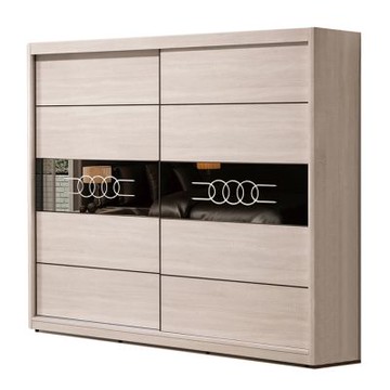 唯熙傢俱-布萊登橡木白7x6.6尺滑門衣櫃