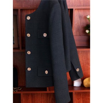 秋季法式名媛薄款黑色小香風外套女春秋2025高級感小個子西裝上衣